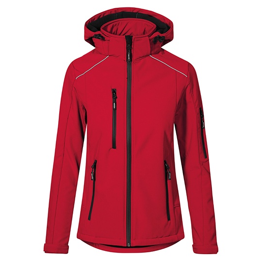 Kurtka Softshell Damska Slim Wodoszczelna Oddychająca E7855 - Fire Red