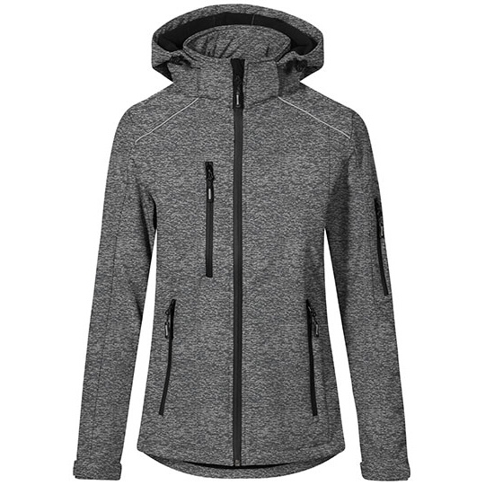 Kurtka Softshell Damska Slim Wodoszczelna Oddychajaca E7855 - Heather Grey