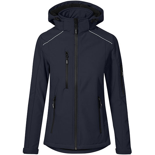 Damska kurtka softshell slim E7855 - Navy