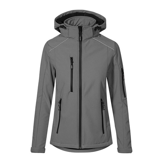Kurtka Softshell Damska Slim Wodoszczelna Oddychajaca E7855 - Steel Grey (Solid)