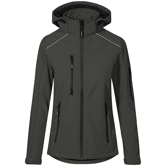 Kurtka Damska Softshell Wiatroodporna Wodoszczelna E7865 - Charcoal (Solid)