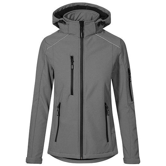 Kurtka Damska Softshell Wiatroodporna Wodoszczelna E7865 - Steel Gray