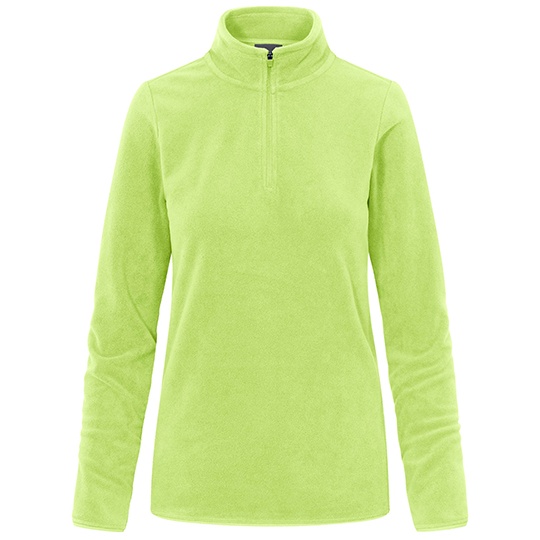 Damski Polar Ze Stójką Poliester Z Recyklingu Niemechacący Się E7925 - Lime Green