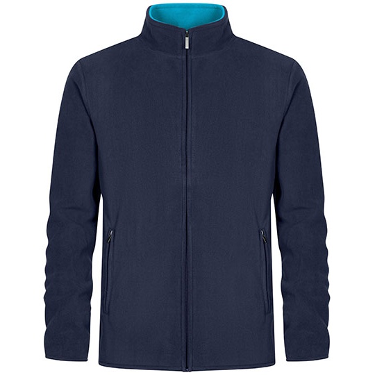 Bluza Meska Polarowa Dwuwarstwowa E7961 - Navy & Aqua