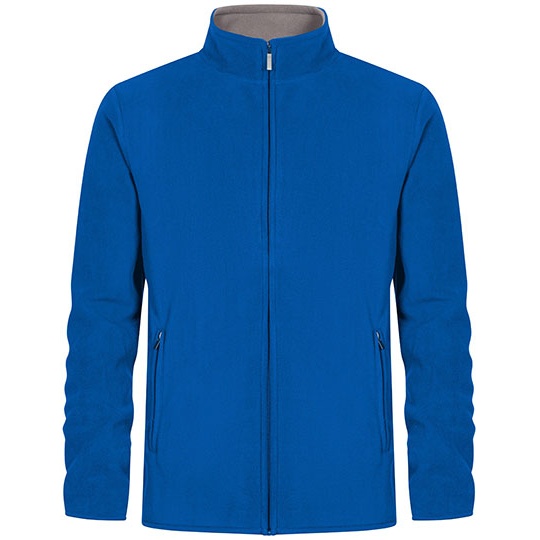 Bluza Meska Polarowa Dwuwarstwowa E7961 - Royal & Steel Gray