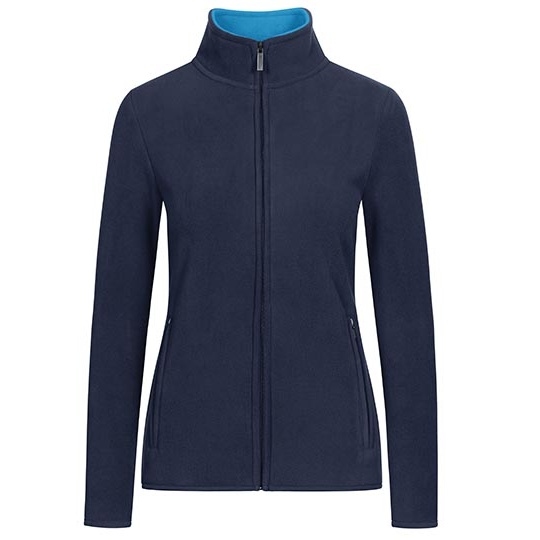 Bluza Damska Polarowa Dwustronna E7965 - Navy & Aqua