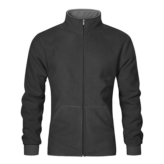 Kurtka Klasyczna Polarowa Anti-Pill E7971 - Graphite (Solid) & Light Grey (Solid)