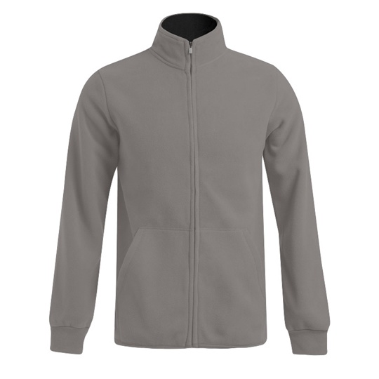 Kurtka Klasyczna Polarowa Anti-Pill E7971 - Light Grey (Solid) & Black