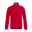 Kurtka Klasyczna Polarowa Anti-Pill E7971 - Red & Light Grey (Solid)