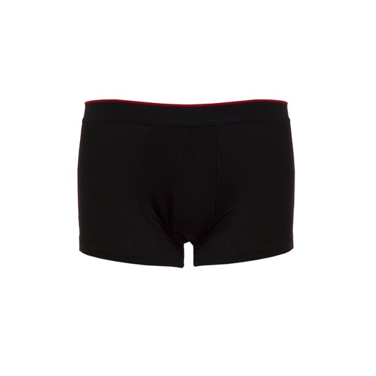 Bokserki Meskie Bawelniane z Elastanem E8001 - Black & Red
