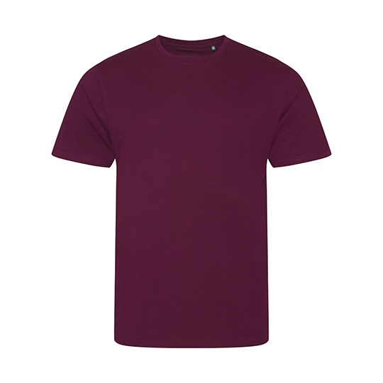 T-shirt Męski Slim Fit Bawełna Organiczna EA001 - Burgundy
