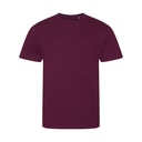 T-shirt Męski Slim Fit Bawełna Organiczna EA001 - Burgundy