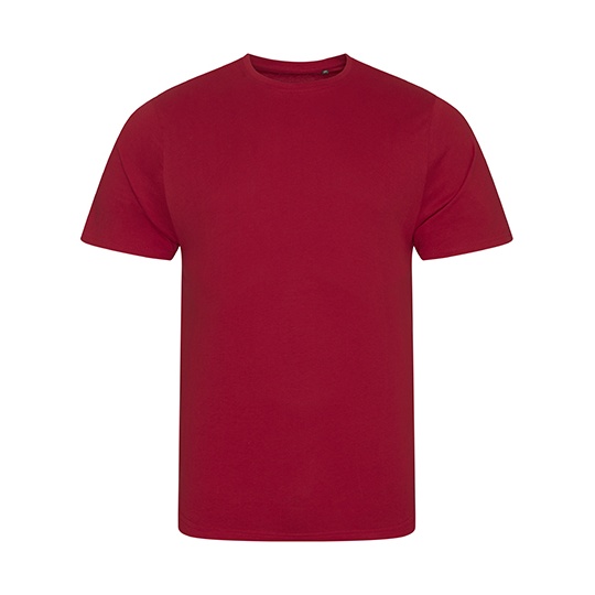 T-shirt Męski Slim Fit Bawełna Organiczna EA001 - Fire Red