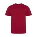 T-shirt Męski Slim Fit Bawełna Organiczna EA001 - Fire Red