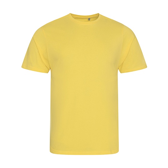 T-shirt Męski Slim Fit Bawełna Organiczna EA001 - Sun Yellow