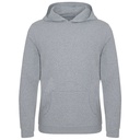 Bluza z Kapturem Slim Bawełna Poliester French Terry EA040 - Heather Grey