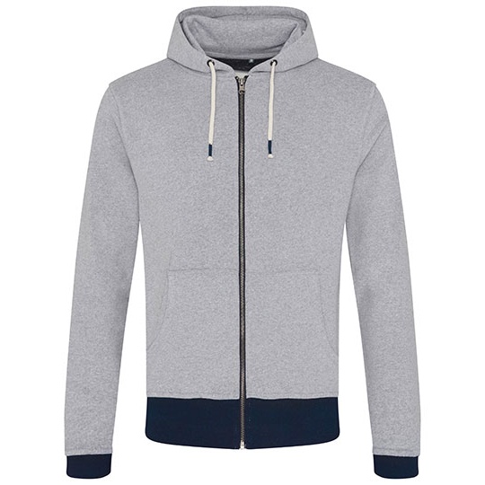 Bluza Meska Slim Fit Bawelna Poliester Recykling EA051 - Heather Grey & Navy