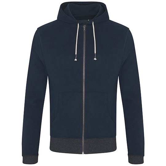 Bluza Meska Slim Fit Bawelna Poliester Recykling EA051 - Navy & Charcoal