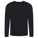 Sweter Klasyczny Dzianinowy Bawełna Poliester Recykling EA060 - Black