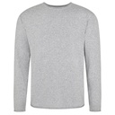 Sweter Klasyczny Dzianinowy Bawełna Poliester Recykling EA060 - Heather Grey