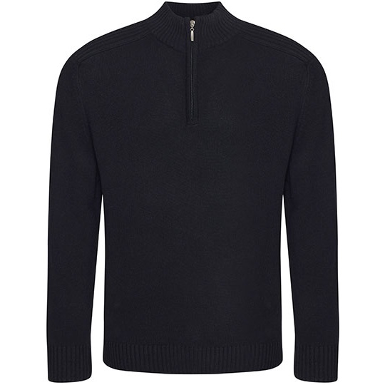Sweter z zamkiem 1/4 EA061 - Black