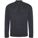 Sweter z zamkiem 1/4 EA061 - Charcoal