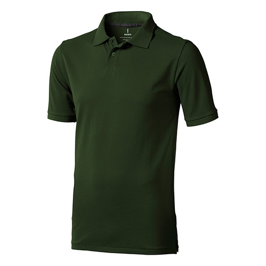 Koszulka Polo Meska Klasyczna Bawelniana Pika EL38080 - Army Green
