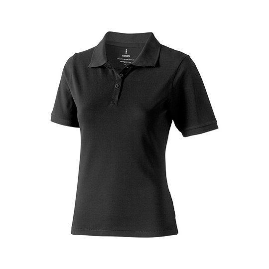 Koszulka Polo Damska Klasyczna Bawelna Pique EL38081 - Anthracite (Solid)