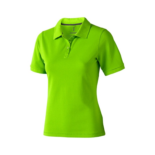 Koszulka Polo Damska Klasyczna Bawelna Pique EL38081 - Apple Green