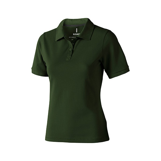 Koszulka Polo Damska Klasyczna Bawelna Pique EL38081 - Army Green