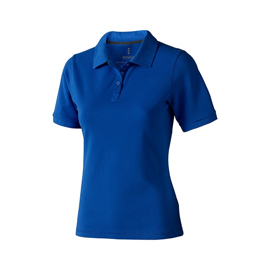 Koszulka Polo Damska Klasyczna Bawelna Pique EL38081 - Blue