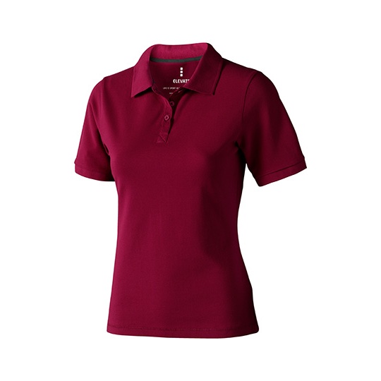 Koszulka Polo Damska Klasyczna Bawelna Pique EL38081 - Burgundy