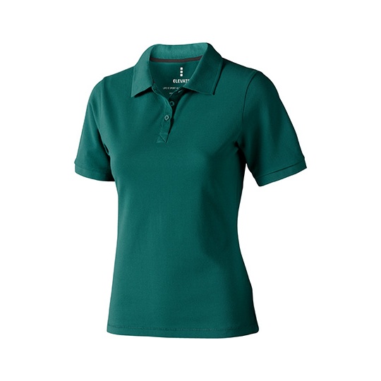 Koszulka Polo Damska Klasyczna Bawelna Pique EL38081 - Forest