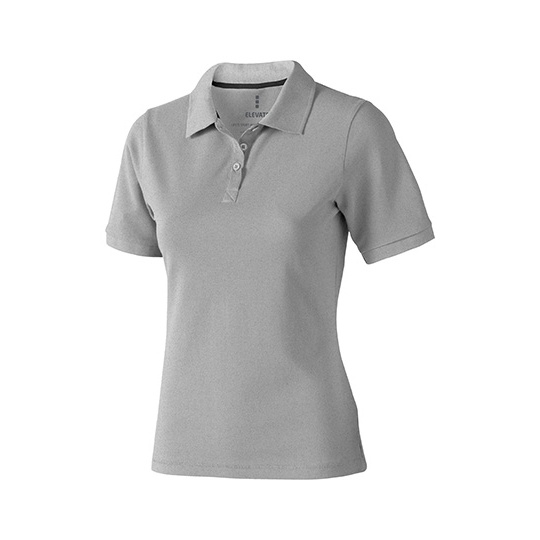 Koszulka Polo Damska Klasyczna Bawelna Pique EL38081 - Grey Melange