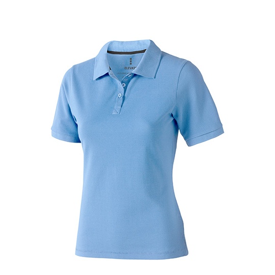 Koszulka Polo Damska Klasyczna Bawelna Pique EL38081 - Light Blue