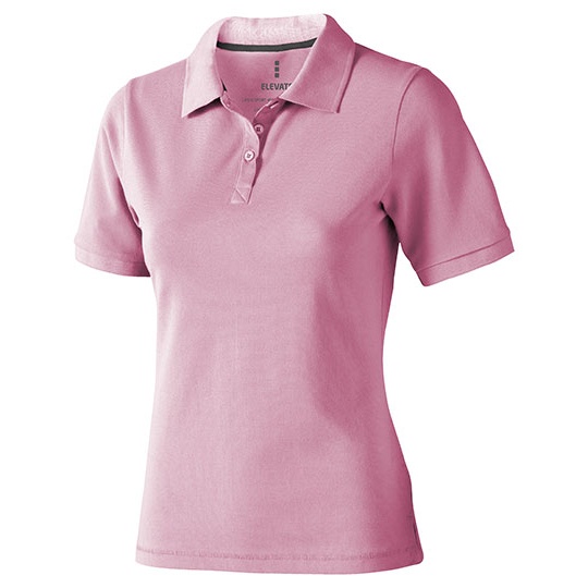 Koszulka Polo Damska Klasyczna Bawelna Pique EL38081 - Light Pink