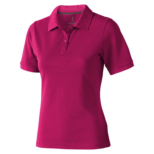 Koszulka Polo Damska Klasyczna Bawelna Pique EL38081 - Pink