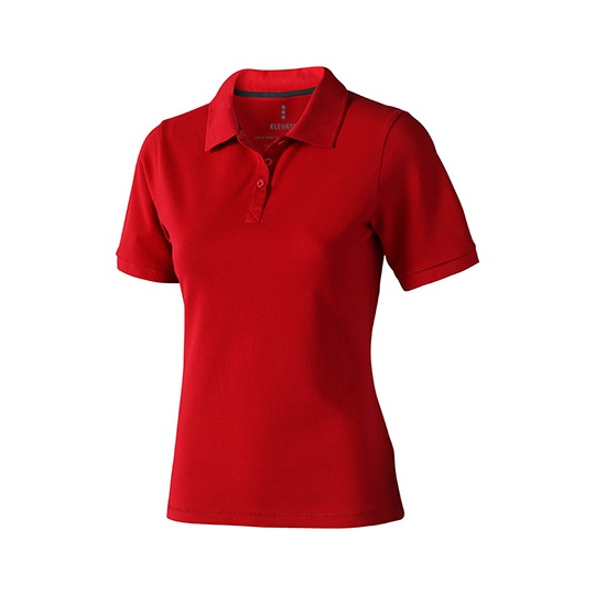 Koszulka Polo Damska Klasyczna Bawelna Pique EL38081 - Red