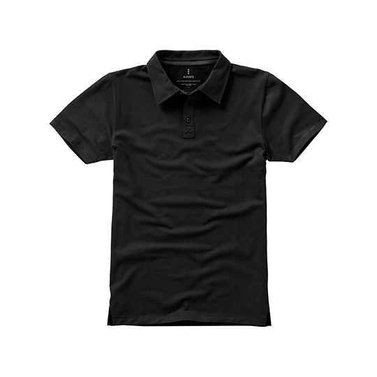 Koszulka Polo Meska Klasyczna Bawelna Elastan Pika EL38084 - Anthracite (Solid) & Black