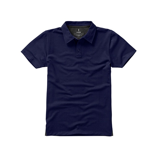 Koszulka Polo Meska Klasyczna Bawelna Elastan Pika EL38084 - Navy & Anthracite (Solid)