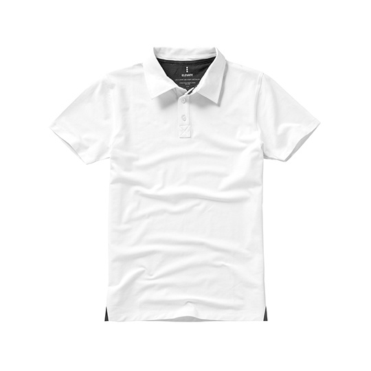 Koszulka Polo Męska Klasyczna Bawełna Elastan Pika EL38084 - White & Anthracite (Solid)