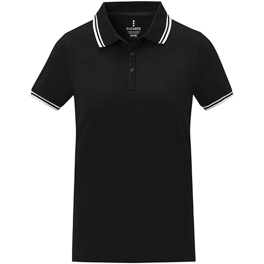 Polo Damskie Klasyczne Pika Bawelniana EL38109 - Black