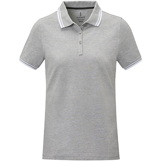 Polo Damskie Klasyczne Pika Bawelniana EL38109 - Heather Grey