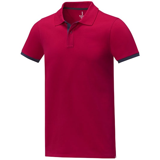 Koszulka Polo Męska Klasyczna Pika EL38110 - Red & Navy