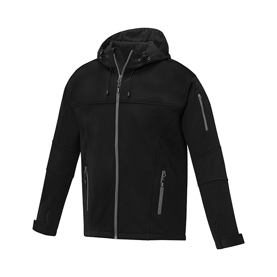 Męska kurtka softshell z przedłużonym tyłem EL38327 - Black