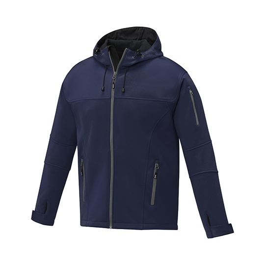 Męska kurtka softshell z przedłużonym tyłem EL38327 - Navy