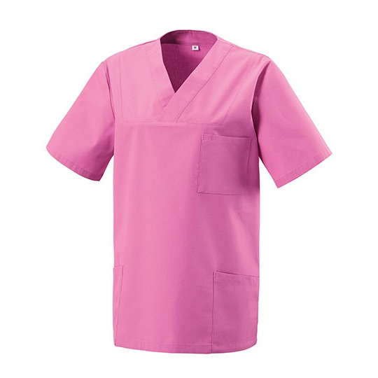 Tunika z dekoltem w szpic EX273 - Hot Pink