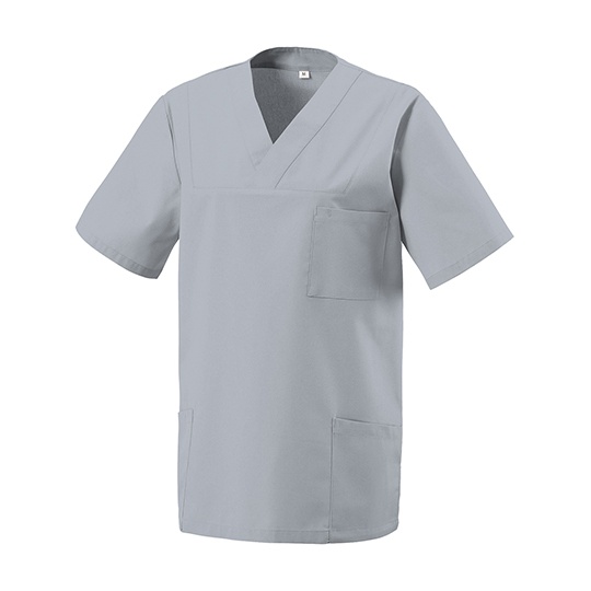 Tunika z dekoltem w szpic EX273 - Silver Grey