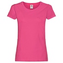 T-shirt Damski Slim Bawełniany F111 - Fuchsia