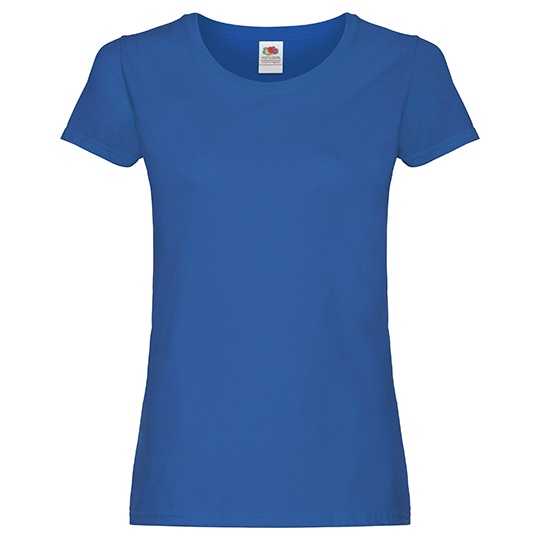 T-shirt Damski Slim Bawelniany F111 - Royal Blue